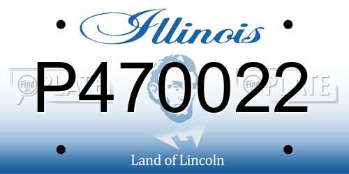 P470022 Illinois License Plate