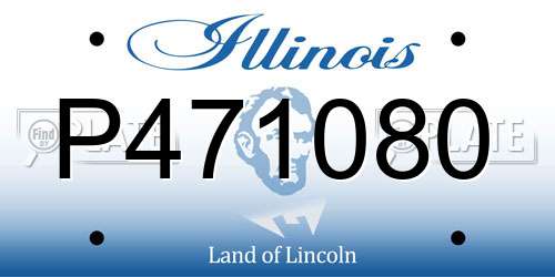 P471080 Illinois License Plate