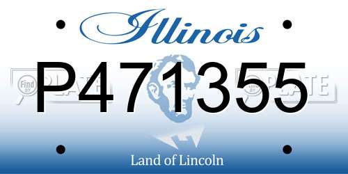 P471355 Illinois License Plate