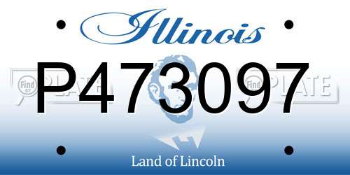 P473097 Illinois License Plate