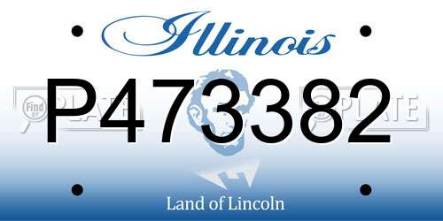 P473382 Illinois License Plate