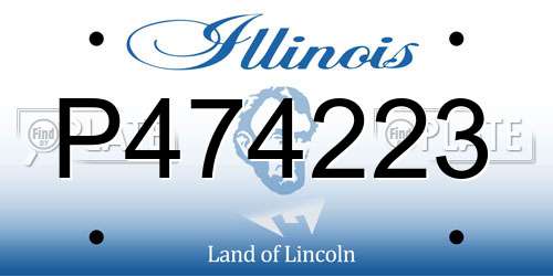 P474223 Illinois License Plate