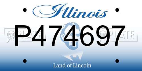 P474697 Illinois License Plate