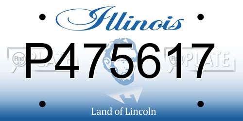 P475617 Illinois License Plate