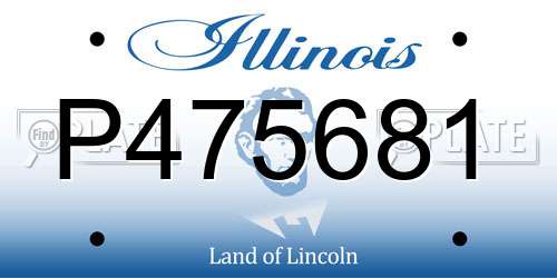 P475681 Illinois License Plate