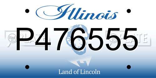 P476555 Illinois License Plate