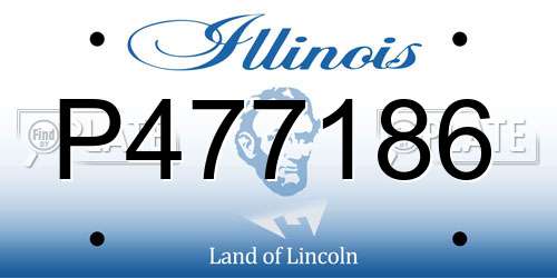 P477186 Illinois License Plate