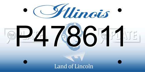 P478611 Illinois License Plate