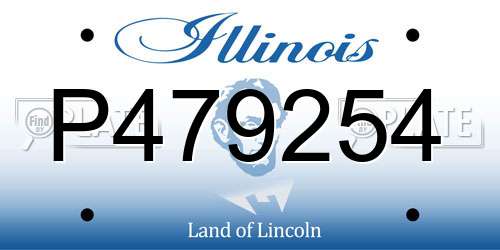 P479254 Illinois License Plate