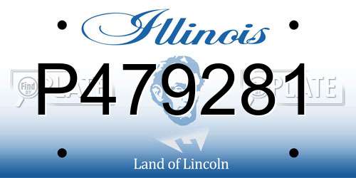 P479281 Illinois License Plate