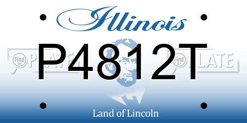 P4812T Illinois License Plate