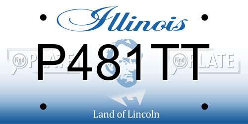 P481TT Illinois License Plate