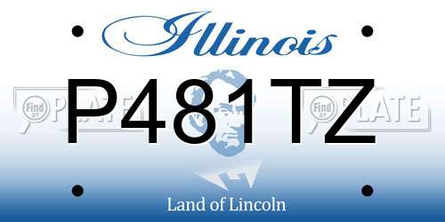 P481TZ Illinois License Plate
