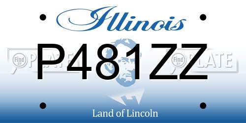 P481ZZ Illinois License Plate