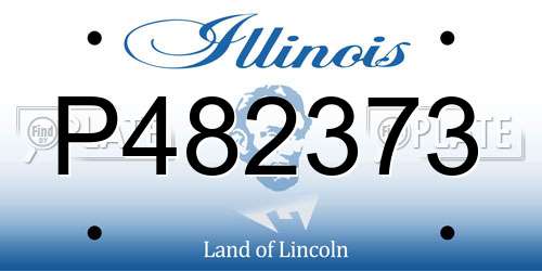 P482373 Illinois License Plate