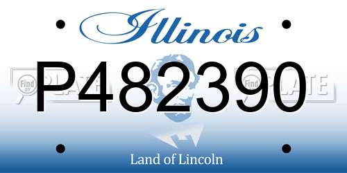 P482390 Illinois License Plate
