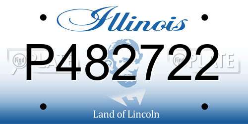 P482722 Illinois License Plate