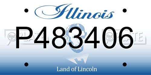 P483406 Illinois License Plate