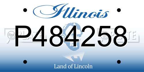 P484258 Illinois License Plate