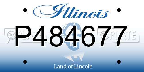P484677 Illinois License Plate