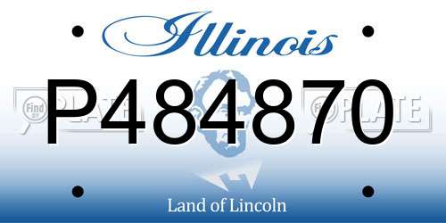 P484870 Illinois License Plate