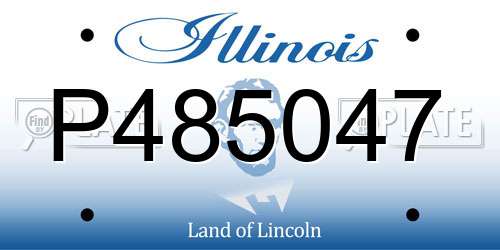 P485047 Illinois License Plate