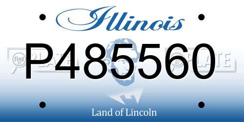 P485560 Illinois License Plate