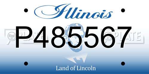P485567 Illinois License Plate