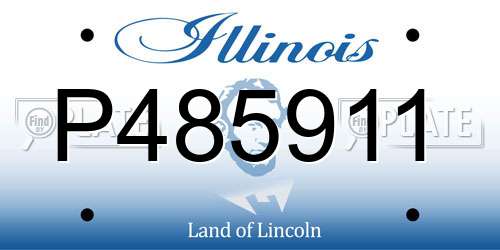 P485911 Illinois License Plate