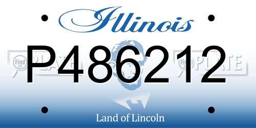 P486212 Illinois License Plate