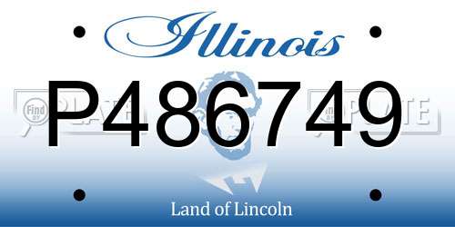 P486749 Illinois License Plate