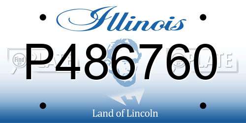 P486760 Illinois License Plate