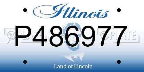 P486977 Illinois License Plate