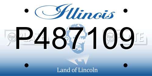 P487109 Illinois License Plate