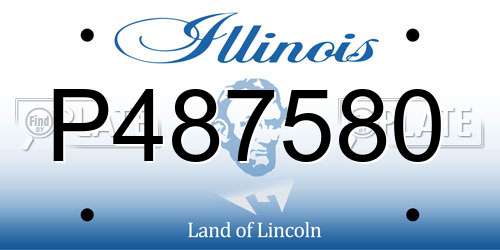 P487580 Illinois License Plate