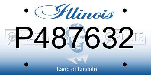 P487632 Illinois License Plate