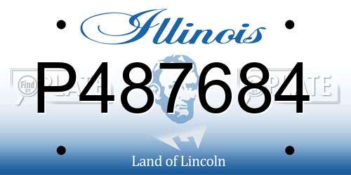 P487684 Illinois License Plate