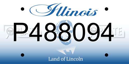P488094 Illinois License Plate
