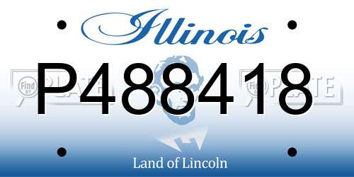 P488418 Illinois License Plate