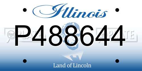 P488644 Illinois License Plate
