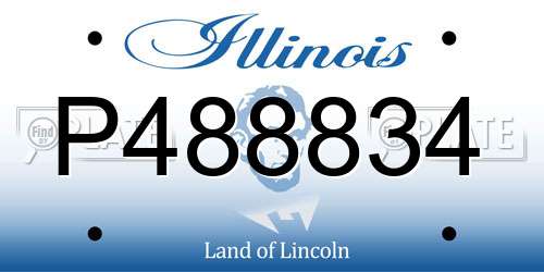 P488834 Illinois License Plate