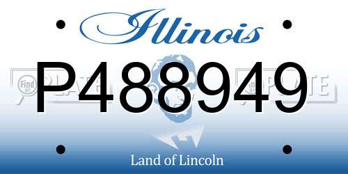 P488949 Illinois License Plate