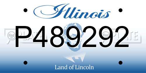 P489292 Illinois License Plate