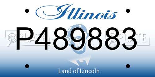 P489883 Illinois License Plate