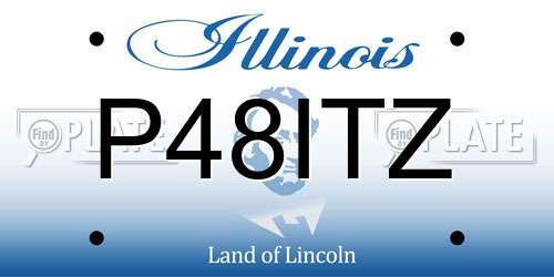 P48ITZ Illinois License Plate