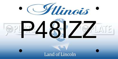 P48IZZ Illinois License Plate