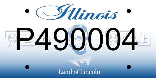 P490004 Illinois License Plate