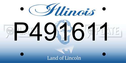 P491611 Illinois License Plate