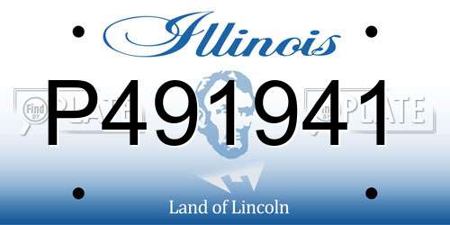 P491941 Illinois License Plate