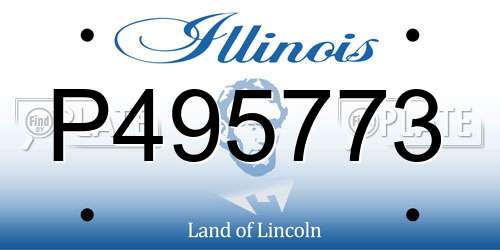 P495773 Illinois License Plate